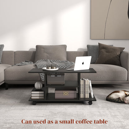 Modern TV Cabinet Stand Storage Shelves Table Mobile Bedroom Furniture Bookshelf Bookcase Black