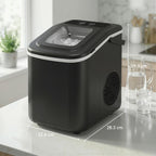 Countertop Ice Maker Machine 9 Cubes in 7 Mins Portable Ice Machine Ice Scoop and Basket 2 Sizes Black