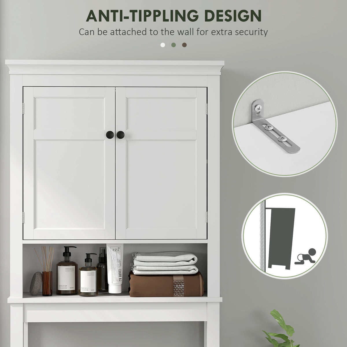 Over-Toilet/Appliance Storage Cabinet - White