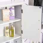 HOMCOM Bathroom Wall Cabinet, Medicine Cabinet, Kitchen Cupboard with 2 Doors and Adjustable Shelf, White