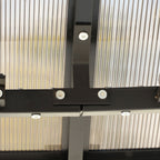 Outsunny 3 x 3(m) Hardtop Gazebo Canopy with Polycarbonate Roof, Alloy Aluminium Frame, Black