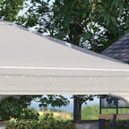Outsunny 3 x 3 (m) Gazebo Protective Cover, Waterproof Transparent Gazebo Replacement Canopy Cover Top for Canopy and Tent