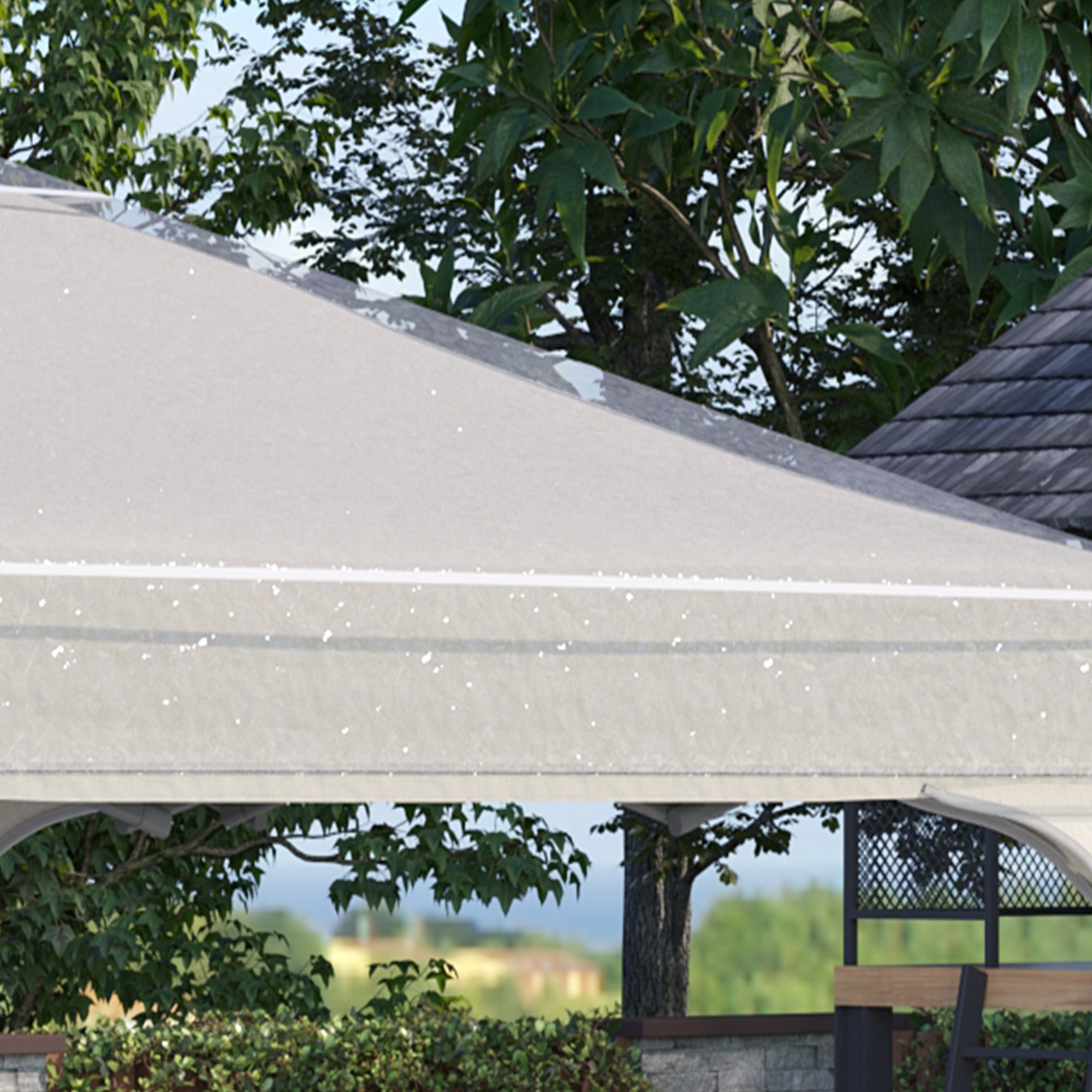 Outsunny 3 x 3 (m) Gazebo Protective Cover, Waterproof Transparent Gazebo Replacement Canopy Cover Top for Canopy and Tent