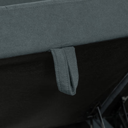 L' Shape Modular Storage Sofa - Dark Grey