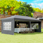 Outsunny 3 x 6m Pop-Up Gazebo, with Removable Walls - Grey