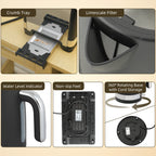 Sleek Textured Kettle and Toaster Set - Black
