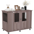 PawHut Dog Crate Table for Medium and Large Dogs with Magnetic Door for Indoor Use, 114 x 60 x 82 cm, Purple