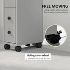 kleankin Slimline Bathroom Storage Cabinet - Grey