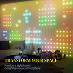 LED Curtain Lights, Smart Curtain Fairy Plug In, Colour Changing Wall Lights with Remote, App, Dynamic DIY Hanging Window String Lights for Bedroom Living Room, 3x3(m), 400 RGBIC LED