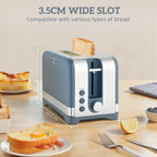 Sleek Textured Kettle and Toaster Set - Blue
