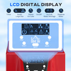 3L Ice Maker Machine and Water Dispenser, 12kg in 24H, 2 Sizes 9 Ice Cubes Ready in 6-10 Mins Ice Machine, Red