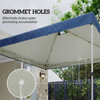 Outsunny Gazebo Roof Replacement UV50+ Waterproof Pop Up Canopy Cover with 8 Drainage Holes 3 x 3 m Blue