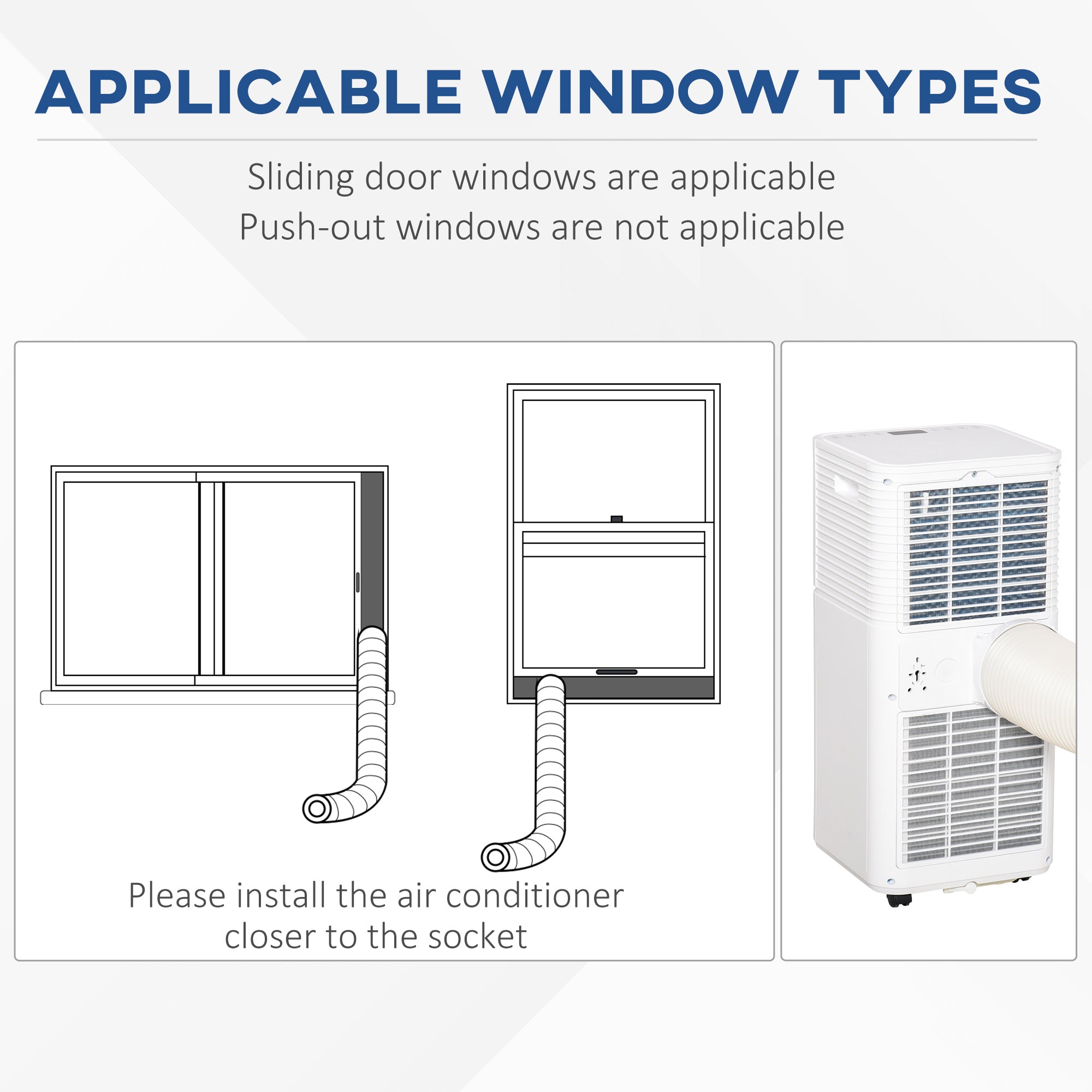 9000 BTU Portable Air Conditioner for Cooling Dehumidifier Fan, Air Conditioning Unit, with Remote, 24H Timer, Window Mount Kit, R290, A Energy Efficiency