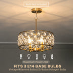 51 Crystallite Four-Bulb Chandelier - Gold-Tone