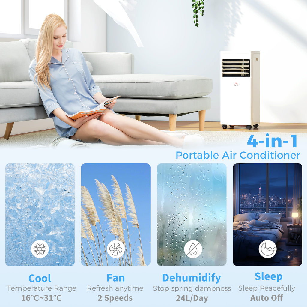 Portable Air Conditioner 9000 BTU, Air Conditioning Unit with Digital Display for Room up to 28?