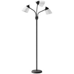 Arc Tree Floor Lamp with 3 Adjustable Rotating Lights and 3000K/4500K/6500K Colour Temperatures, Industrial Standing Lamp with Steel Frame for Bedroom Living Room, 155cm, Black