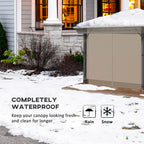 Outsunny 3 x 3 (m) Gazebo Protective Cover, Waterproof Transparent Gazebo Replacement Canopy Cover Top for Canopy and Tent
