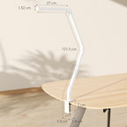 LED Desk Lamp, Dimmable Desk Light with Swing Arm and Clamp, Adjustable Eye-Caring Table Lamp with 2 Colour Modes & 5 Brightness Levels for Study, Drawing, Office, Architect, Task, White