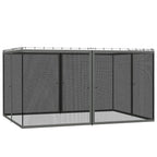 Outsunny 352 x 207cm Universal Replacement Mesh Sidewall Netting for Patio Gazebos and Canopy Tents, (Sidewall Only) Dark Grey