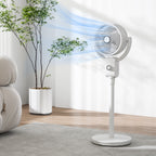 Pedestal Air Circulation Fan with Oscillating, White