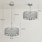 51 Crystallite Four-Bulb Chandelier - Silver-Tone