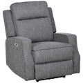 HOMCOM 150° Electric Reclining Chair, with USB port and Footrest - Charcoal Grey