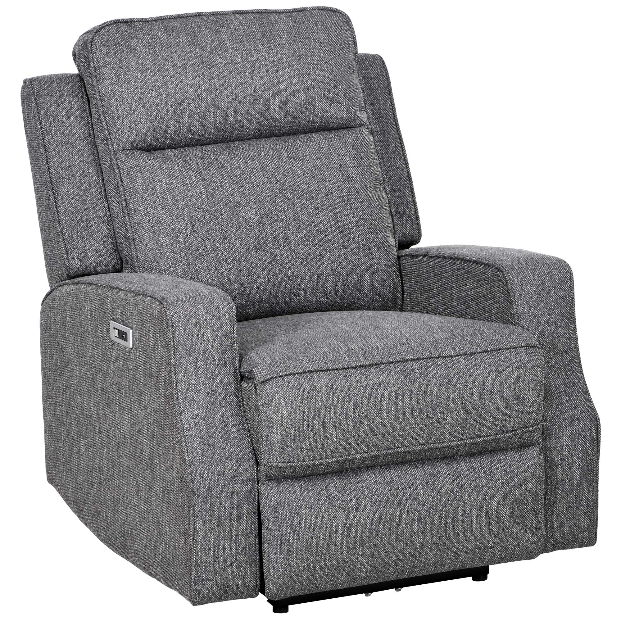 HOMCOM 150° Electric Reclining Chair, with USB port and Footrest - Charcoal Grey