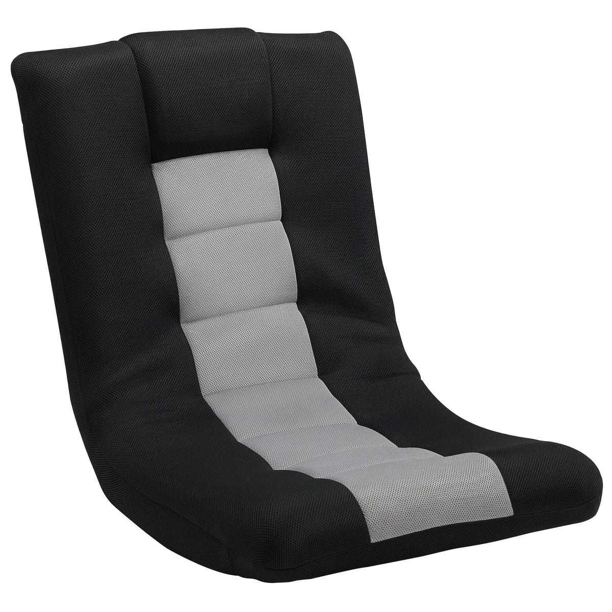 Floor Chair, Folding Floor Sofa with Adjustable Backrest, Wide Seat, Swivel Base, Black
