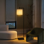 Floor Lamp for Living Room, 66" Modern Tall Standing Lamp with Adjustable Colour Temperatures & 10 Brightness Levels, Remote Control and Foot Switch for Bedroom Office, 9W LED Bulb Included