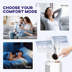 Multi-Mode Bladeless Tower Fan and Humidifier - White
