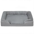 PawHut Dog Sofa Bed, Washable Pet Bed with Removable Cover and Non-Slip Bottom for Cats, Small and Medium Dogs, Grey
