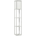 Three-Shelf Standing Lamp - Grey/White