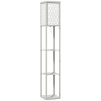 Three-Shelf Standing Lamp - Grey/White