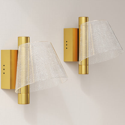 Led Wall Lamp 2 Pack, 5W Modern Indoor Starry Wall Light, Colour Temperature Adjustable 3000K/4000K/6500K, for Bedroom, Living Room, Hallway, Stairs, Gold Tone