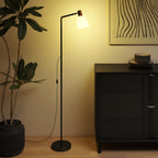 Floor Lamp with 350° Rotatable Head, Modern Standing Lamp with 3000K/4000K/6500K Colour Temperatures for Living Room Bedroom Office, Black
