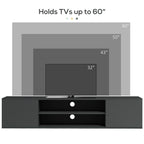 Floating TV Stand Cabinet for TVs up to 60", Wall Mounted TV Unit, Grey