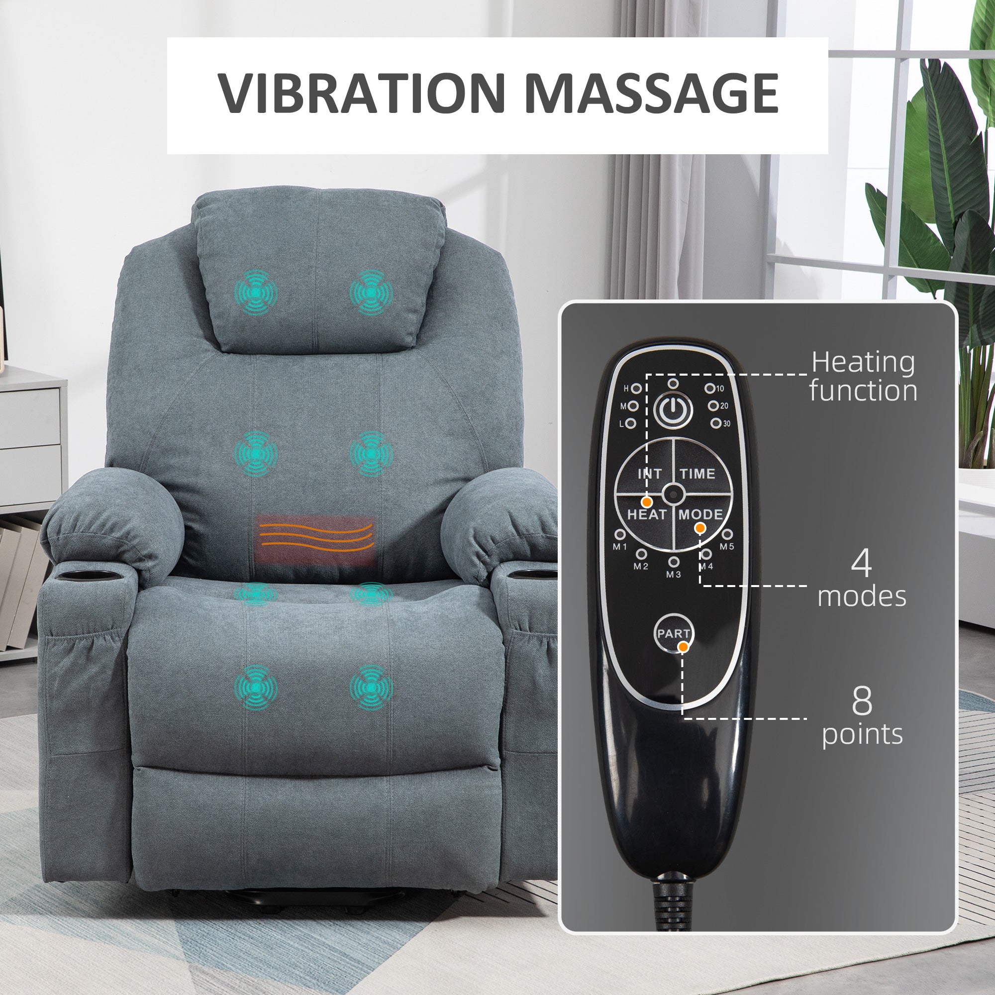 HOMCOM Power Lift Recliner Chair with Pocket Spring, Electric Lift Chair with Wide Backrest, Grey