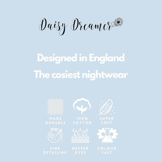Women's Sausage Dog Print Pyjama Set T Shirt and Shorts Summer Nightwear Soft Cotton PJs Gift Idea by Daisy Dreamer