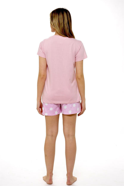 Women's Sausage Dog Print Pyjama Set T Shirt and Shorts Summer Nightwear Soft Cotton PJs Gift Idea by Daisy Dreamer