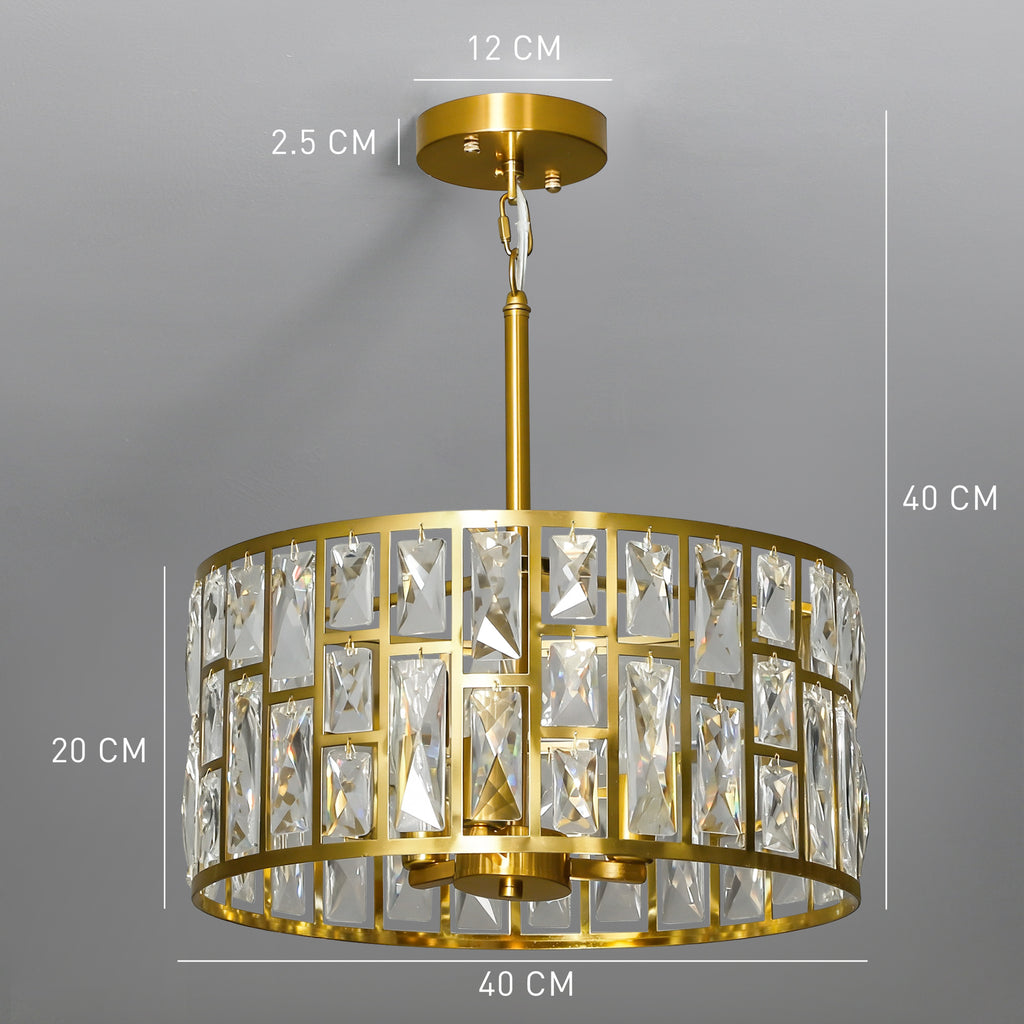 72 Glass Crystallite Chandelier - Gold-Tone