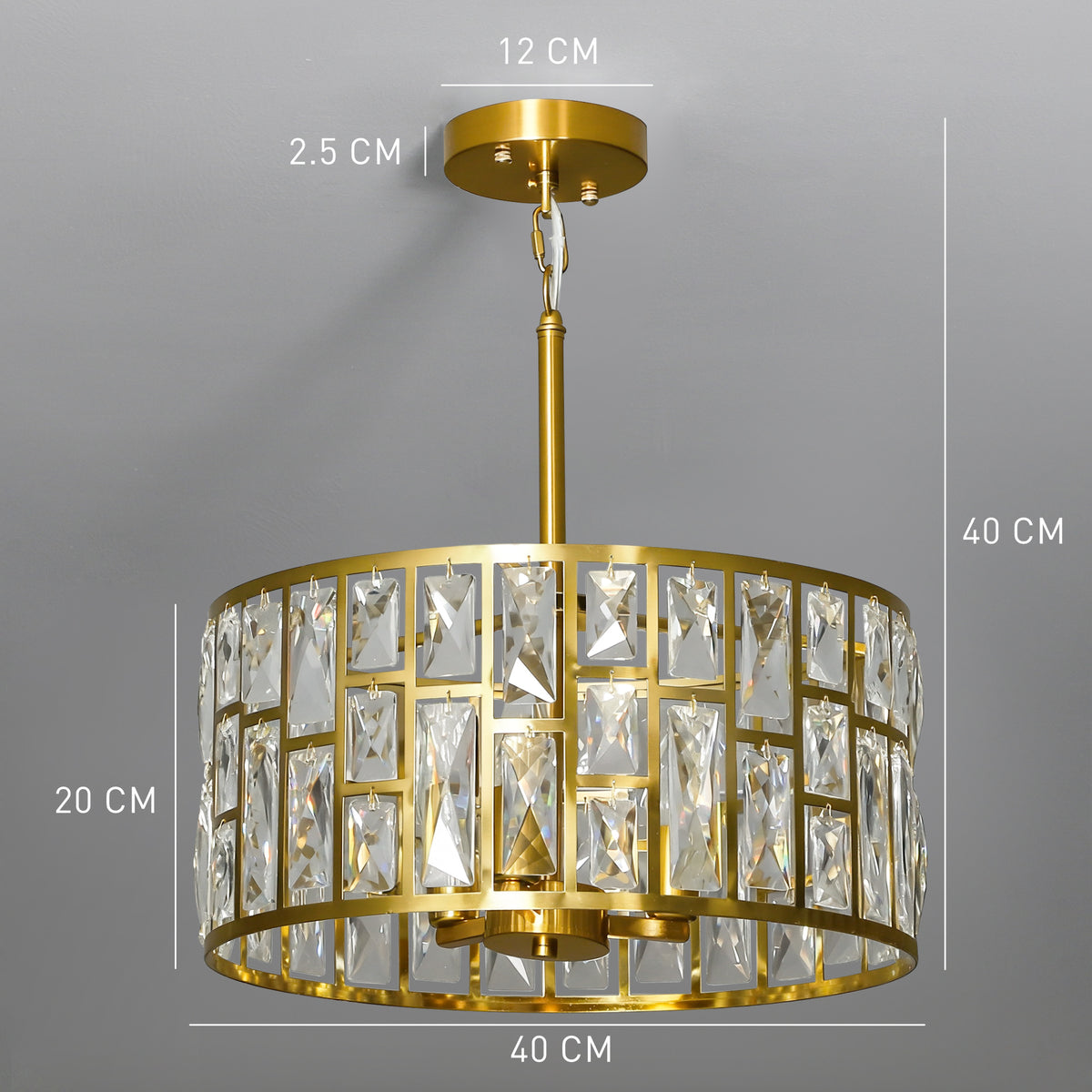 72 Glass Crystallite Chandelier - Gold-Tone