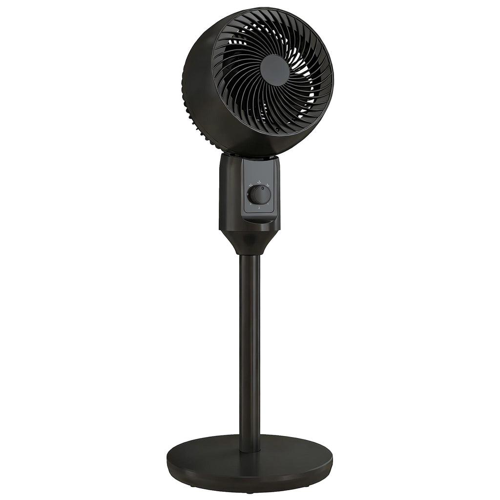 Air Circulator Fan Pedestal Cooling Fan with 3 Speed and Carry Handle, 9 Inch, Black