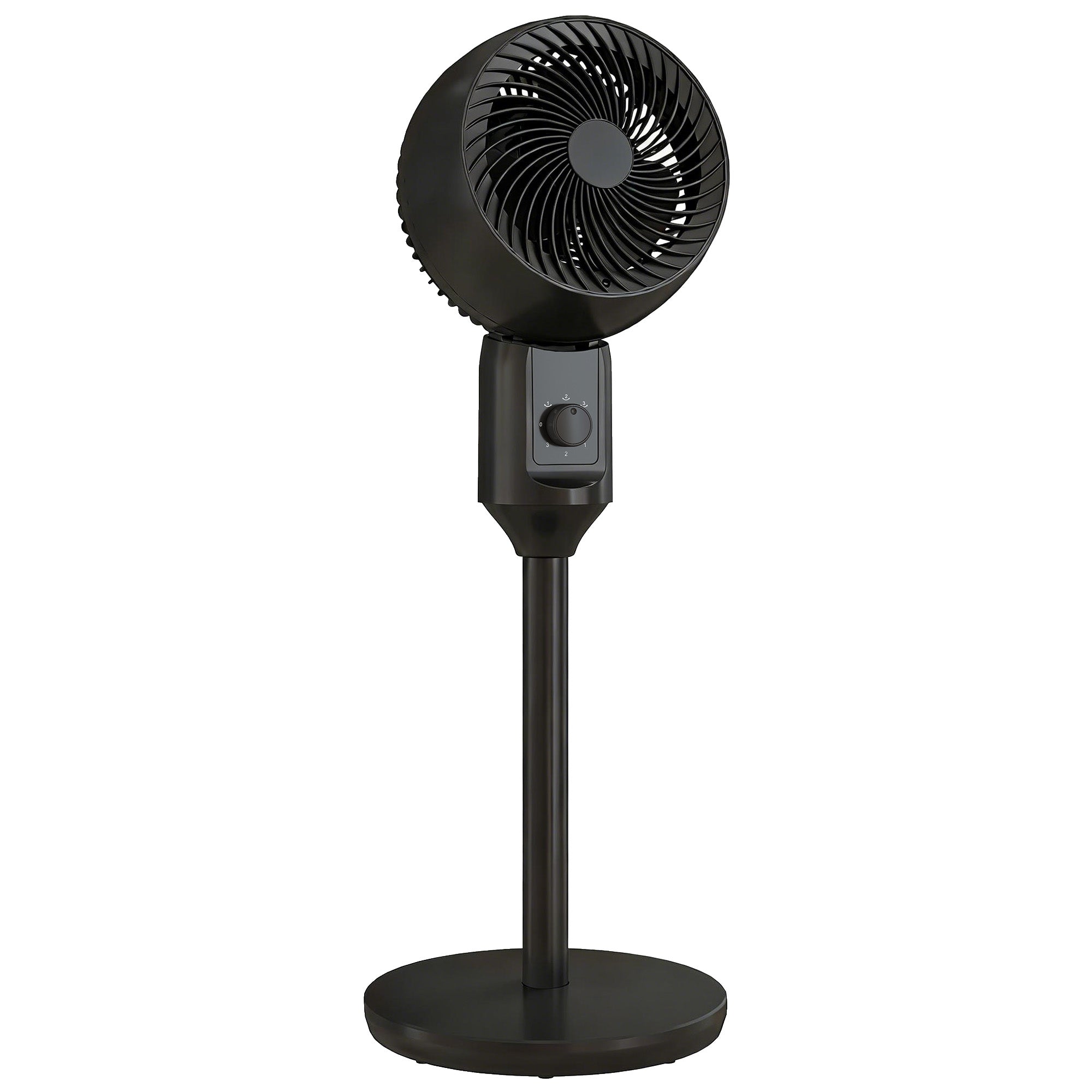 Air Circulator Fan Pedestal Cooling Fan with 3 Speed and Carry Handle, 9 Inch, Black