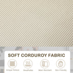 HOMCOM Three-Seater Corduroy Sofa - Cream White