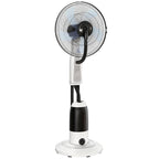 Pedestal Fan with Water Mist Spray 3 Speeds 2.8L Water Tank, White