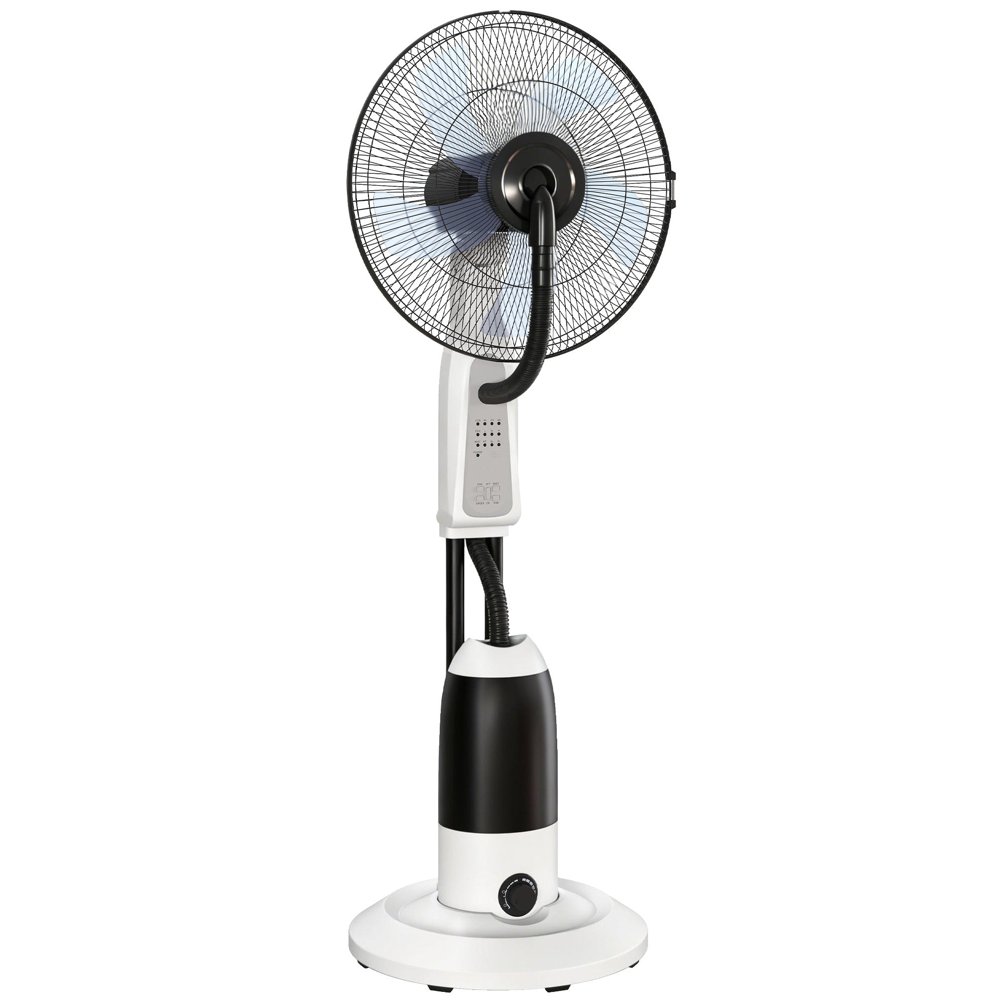 Pedestal Fan with Water Mist Spray 3 Speeds 2.8L Water Tank, White