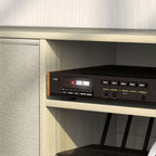 TV Cabinet Stand Unit for TVs up to 50'' with Foldable Drawers, Entertainment Centre for Living Room Natural