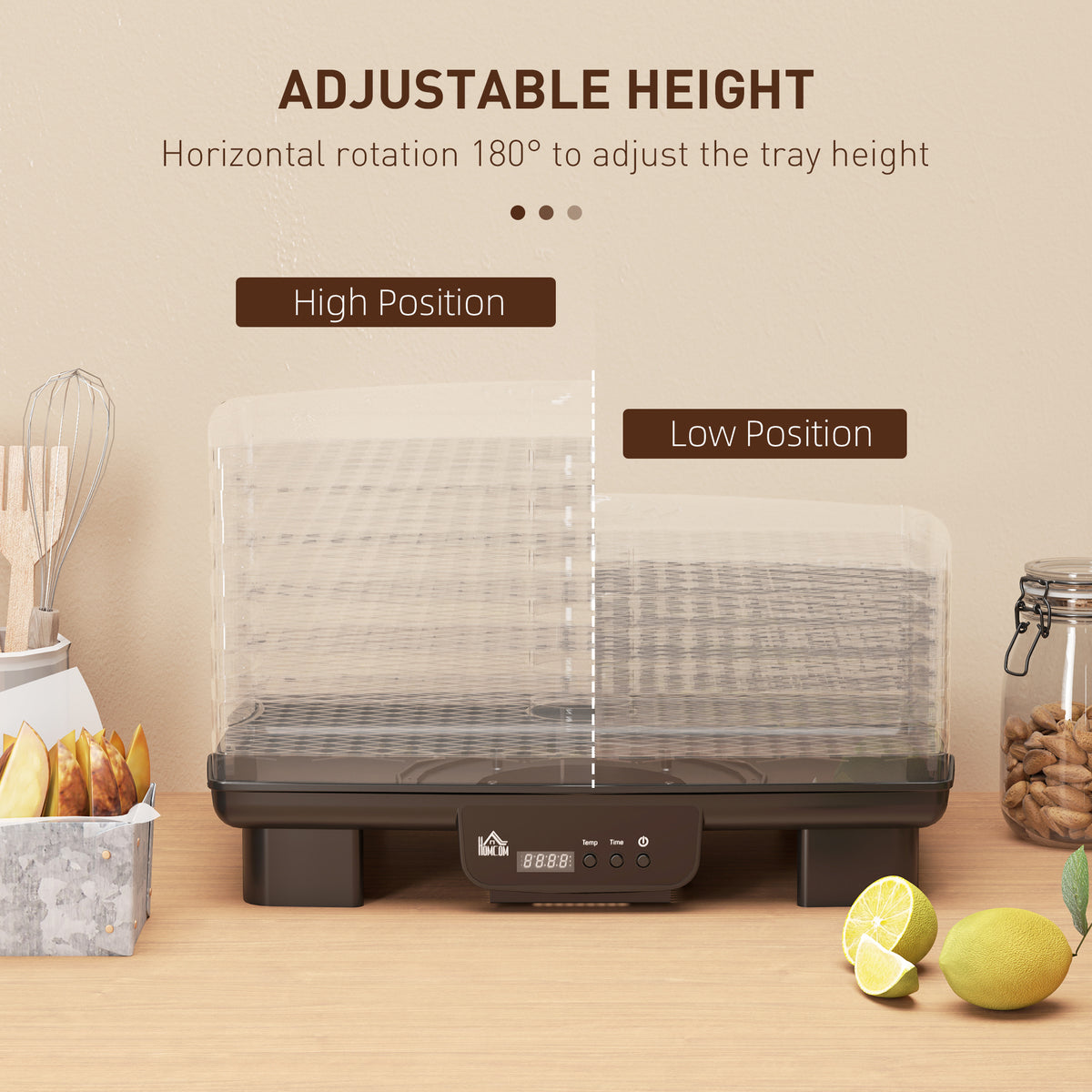 40-70? Six-Tray Food Dehydrator - Black