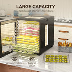 12-Tray 40-70? Food Dehydrator - Black