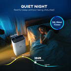 20L/Day Portable Dehumidifier for Home, with LED Screen, Sleep Mode, 24H Timer, 4L Water Tank, Electric Air Dehumidifier for Damp Laundry Bedroom Basement